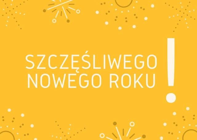 Żółta kartka Szczęśliwego Nowego Roku